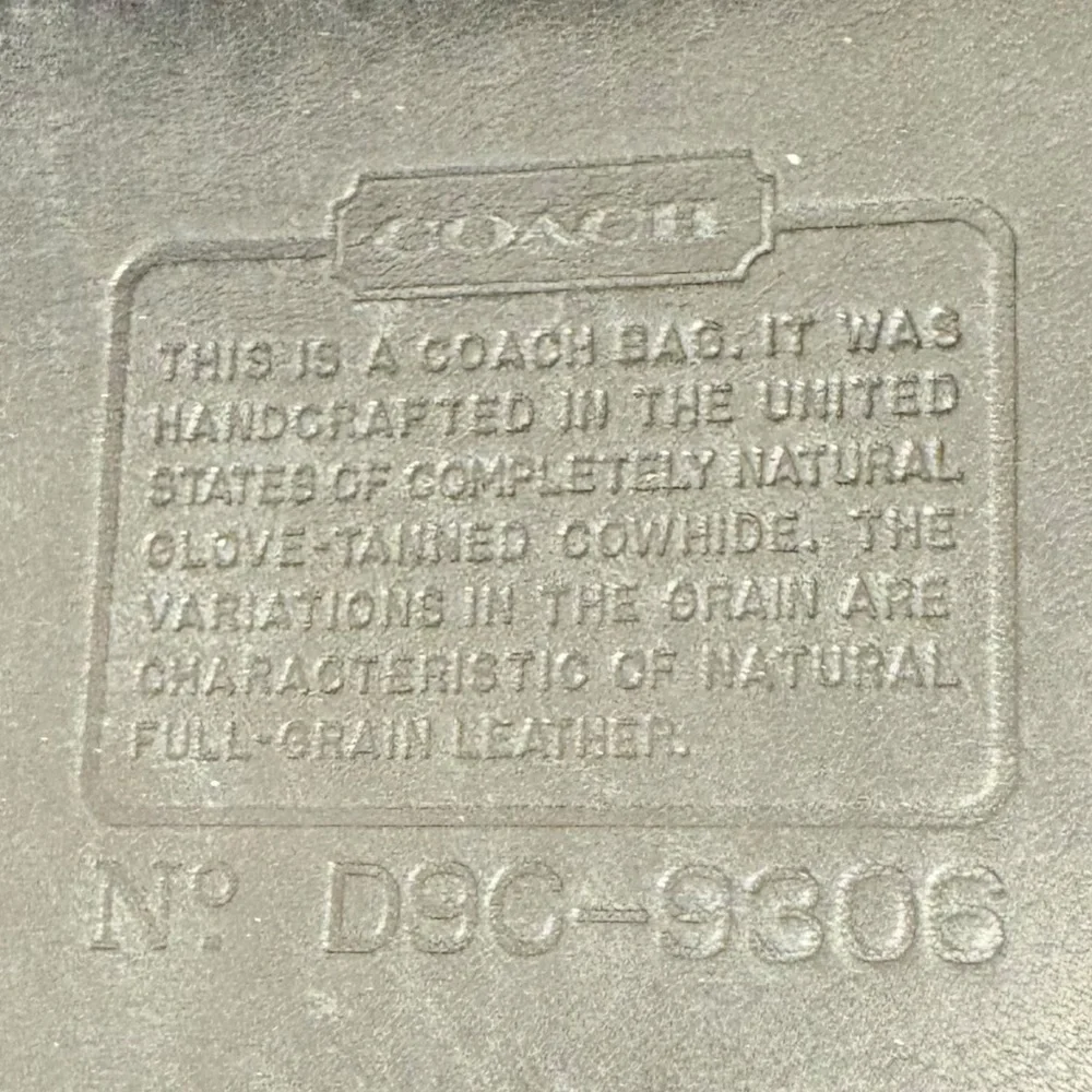 Coach 9306 vintage black leather bleaker tote bag - Picture 13 of 14